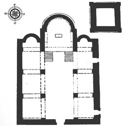 Ricostruzione della pianta ipotetica della chiesa di Sant.Andrea